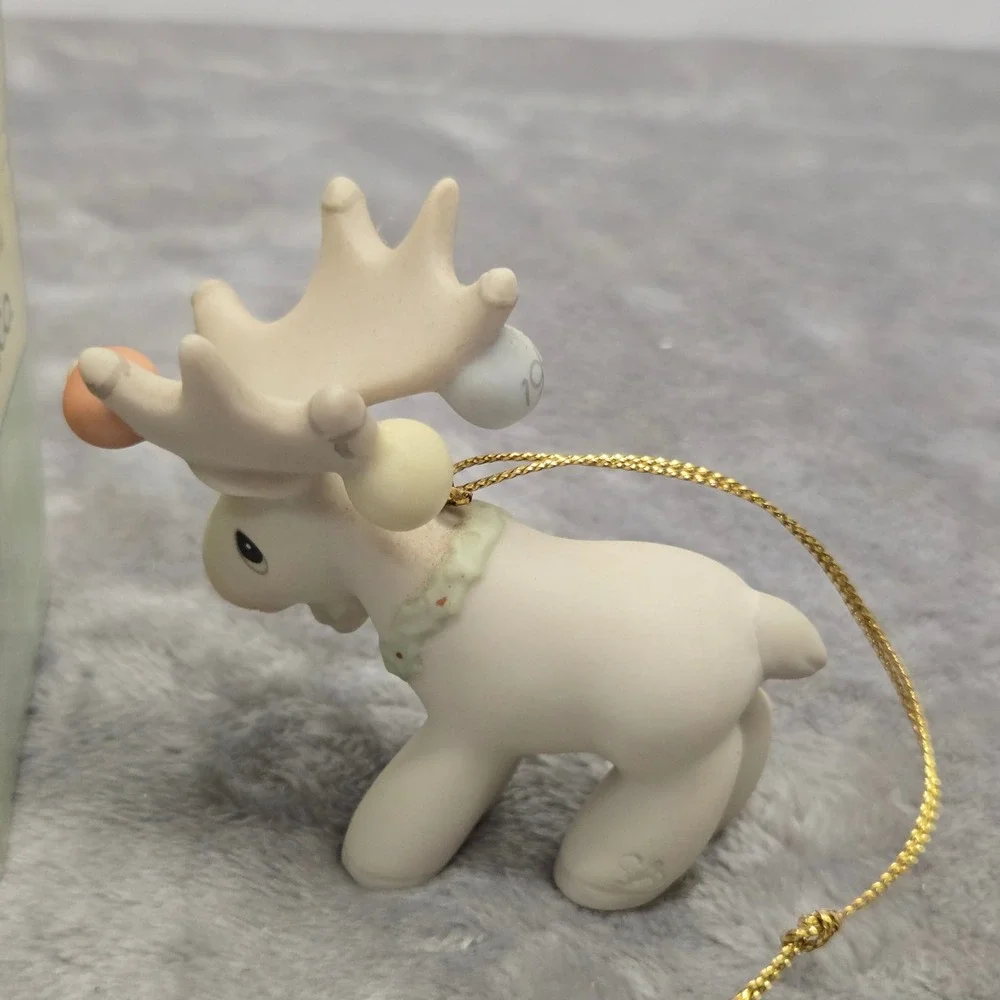 Precious Moments Merry Chrismoose Ornament 1998 Enesco Moose Figurine 455857 Box